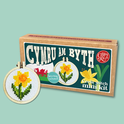 Cymru am Byth Mini Matchbox Cross Stitch Kit