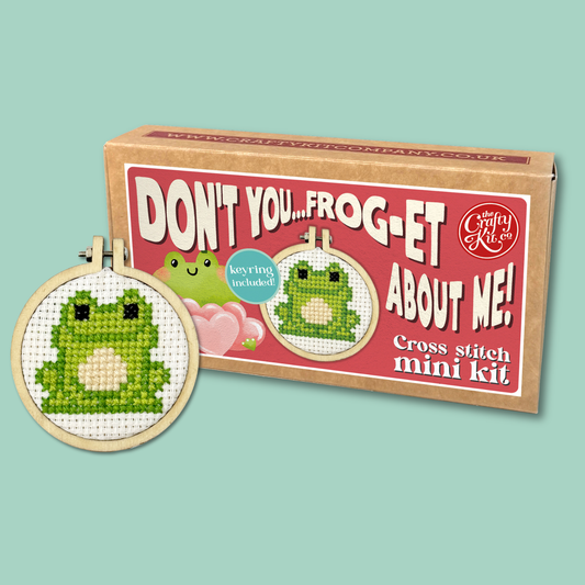 Don't You Frog-et About Me! Mini Matchbox Cross Stitch Kit