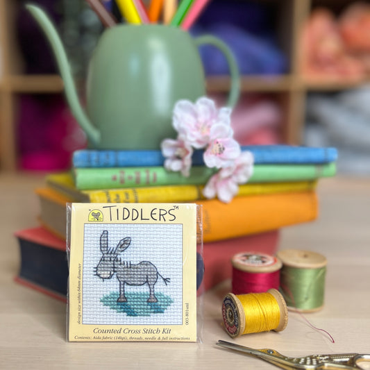 Tiddlers Donkey Mini Cross Stitch Kit
