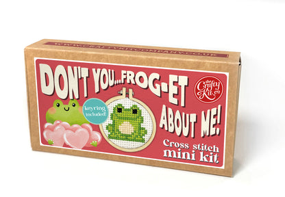 Don't You Frog-et About Me! Mini Matchbox Cross Stitch Kit