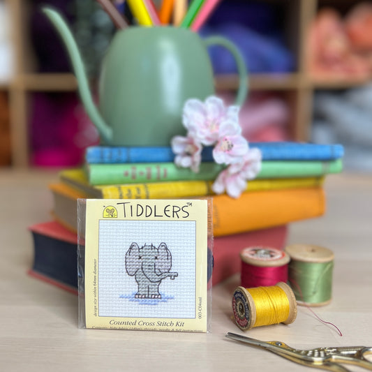 Tiddlers Elephant Mini Cross Stitch Kit