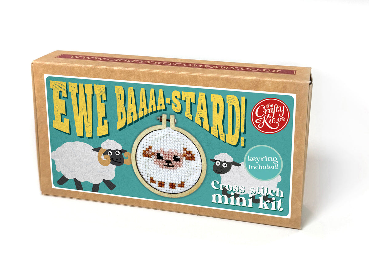 Ewe Baaa-stard! Mini Matchbox Cross Stitch Kit