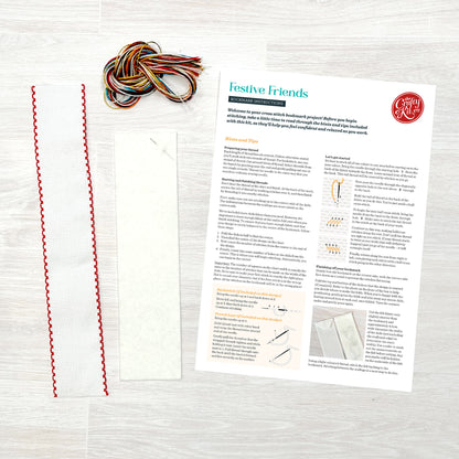 Festive Friends Cross Stitch Bookmark Kit