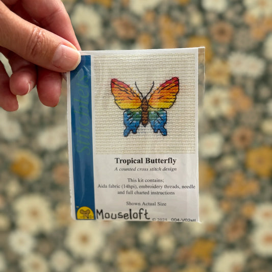 ML Stitchlets Tropical Butterfly Mini Cross Stitch Kit