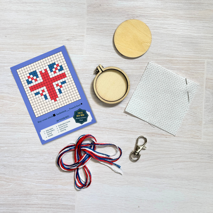 I Love Great Britain! Mini Matchbox Cross Stitch Kit