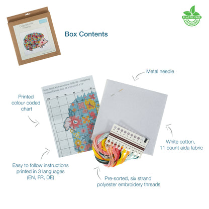 Trimits Stitch your Own Hedgehog Large Cross Stitch Craft Kit