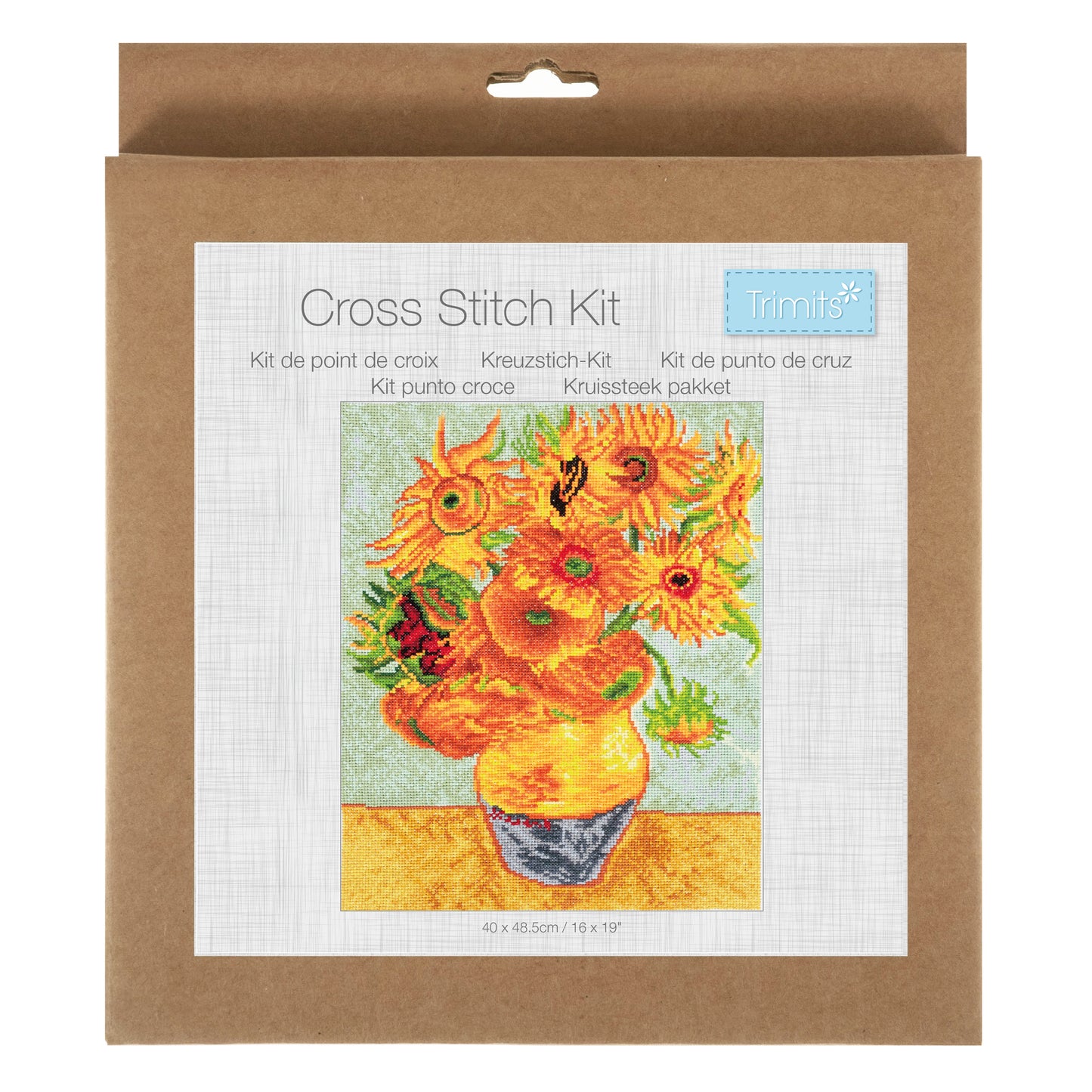 Trimits Van Gogh Sunflowers Cross Stitch Craft Kit