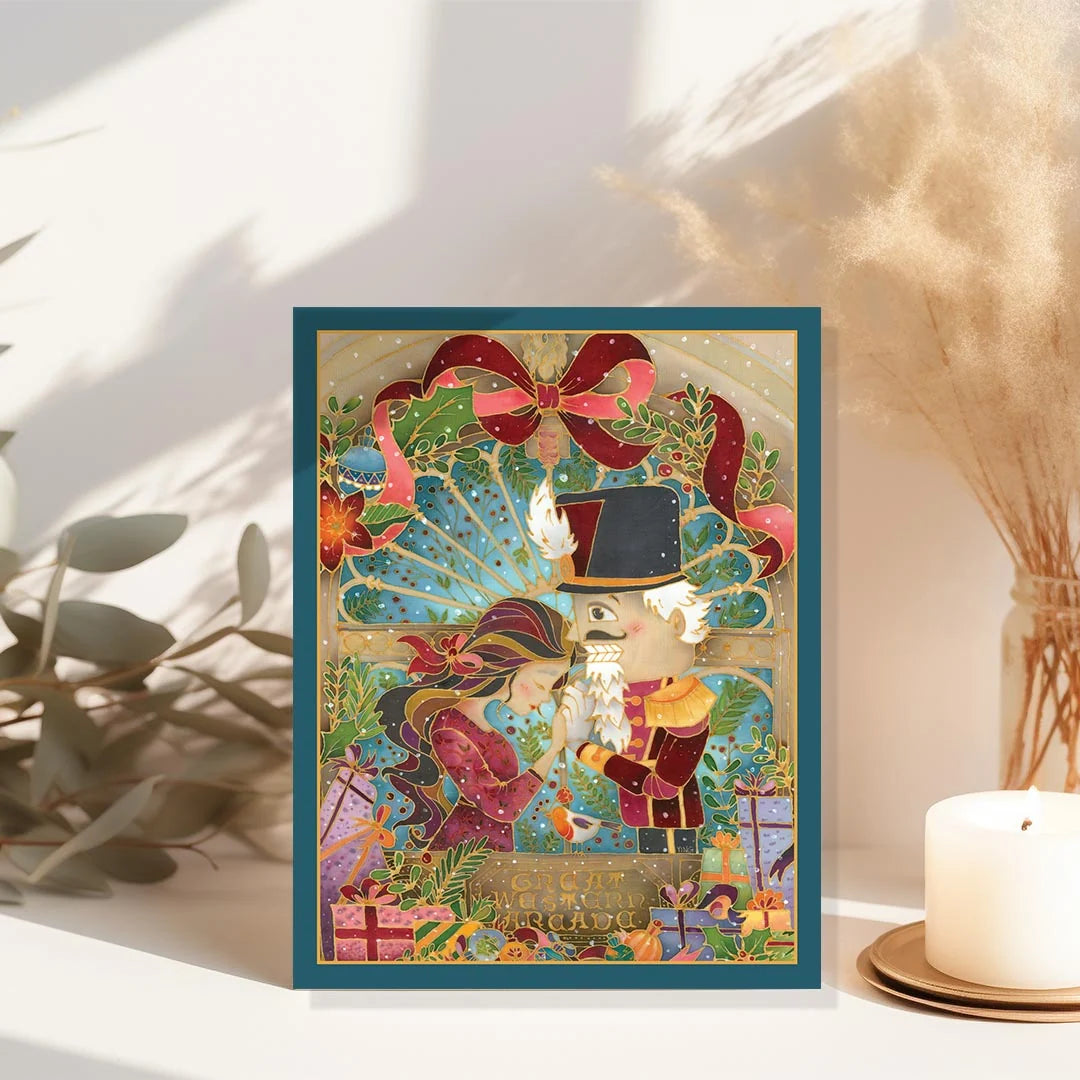 Christmas Love Story Batik Greeting Card