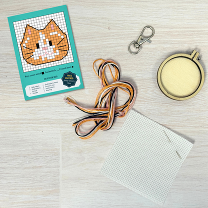 Keep Calm & Purr On! Mini Matchbox Cross Stitch Kit