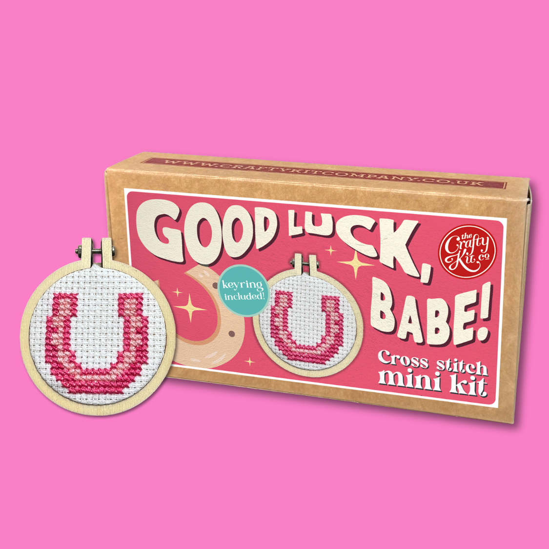 Good Luck, Babe! Mini Matchbox Cross Stitch Kit