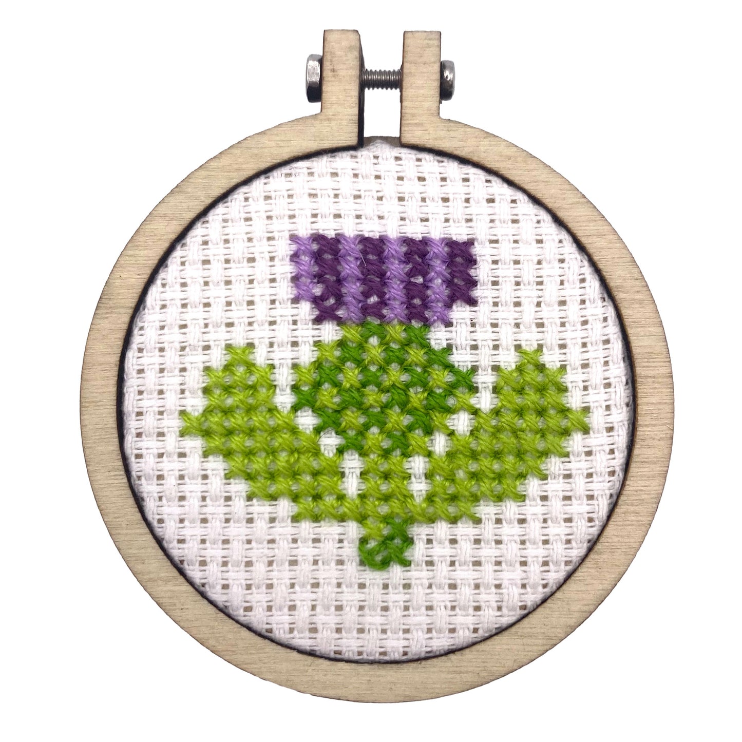 Greetings from The Scottish Highlands! (thistle) Mini Matchbox Cross Stitch Kit