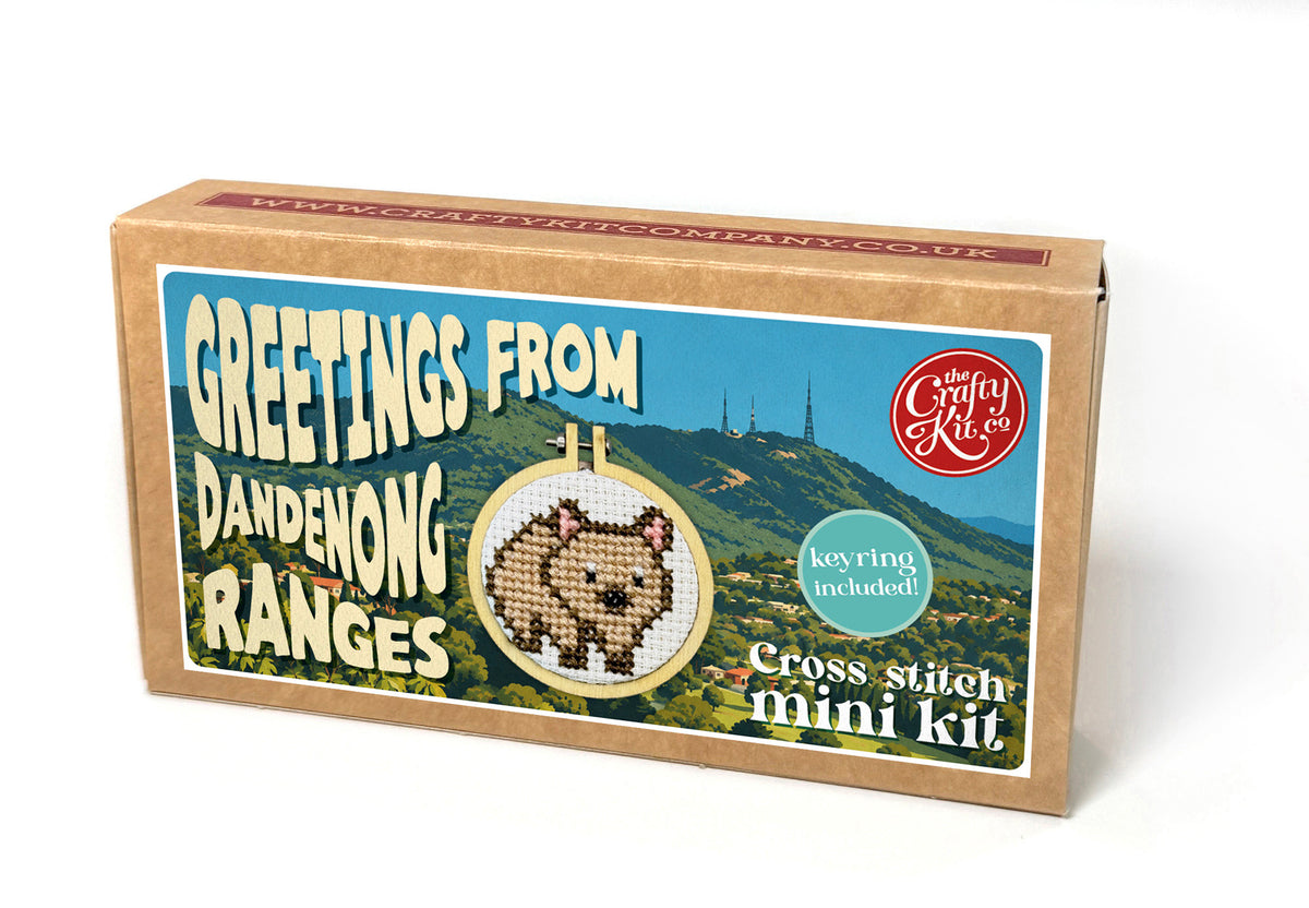 Greetings from Dandenong Ranges Mini Matchbox Cross Stitch Kit
