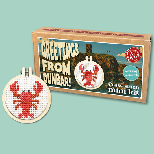 Greetings from Dunbar! Mini Matchbox Cross Stitch Kit