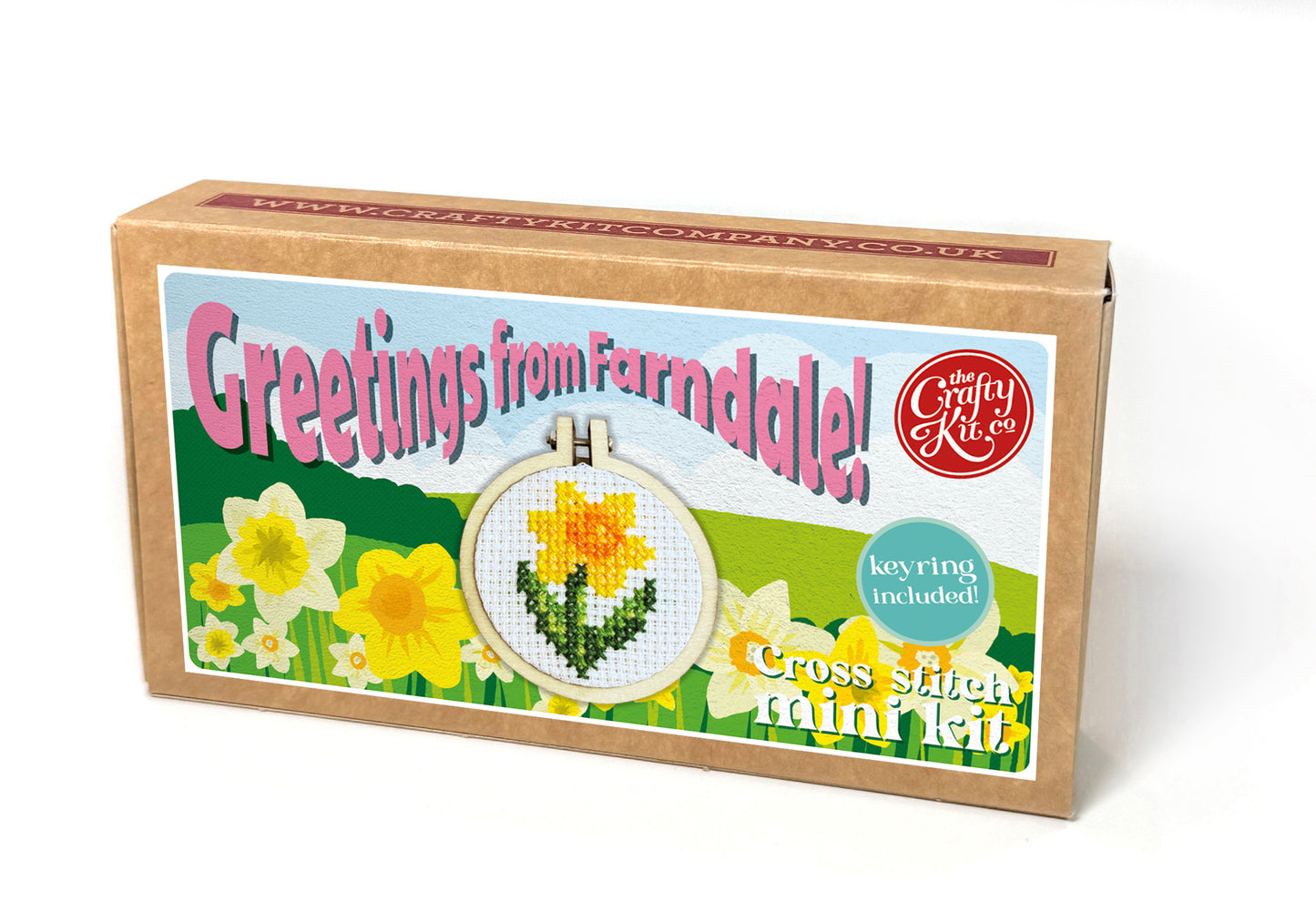 Greetings from Farndale! Mini Matchbox Cross Stitch Kit
