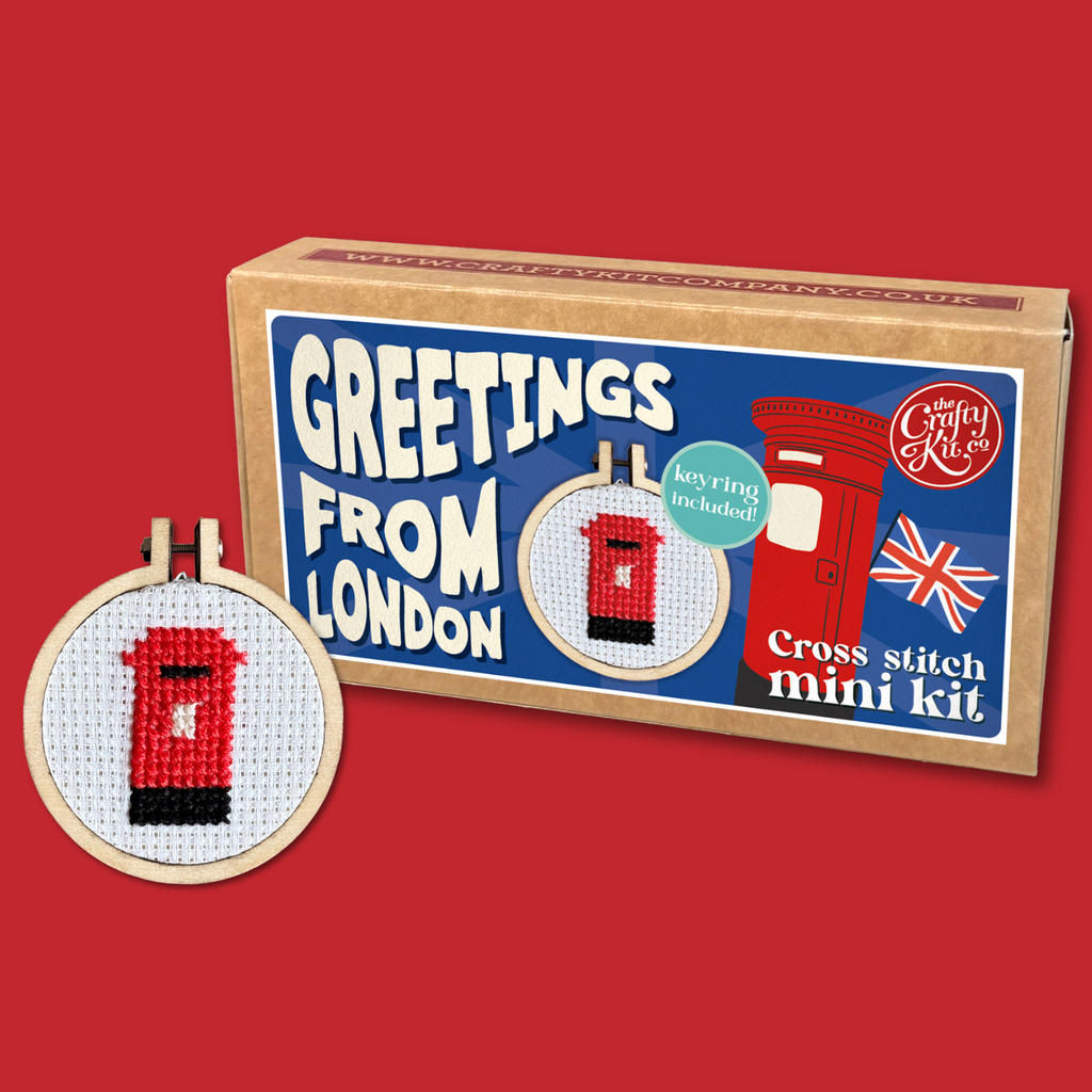 Greetings from London! Mini Matchbox Cross Stitch Kit