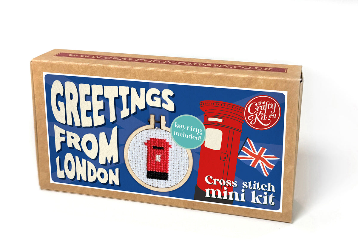 Greetings from London! Mini Matchbox Cross Stitch Kit