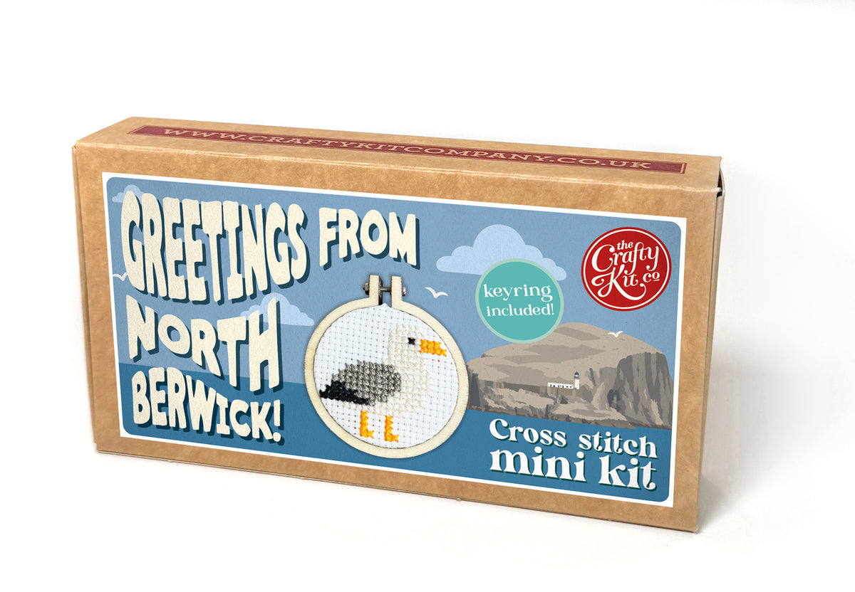 Greetings From North Berwick! Mini Matchbox Cross Stitch Kit
