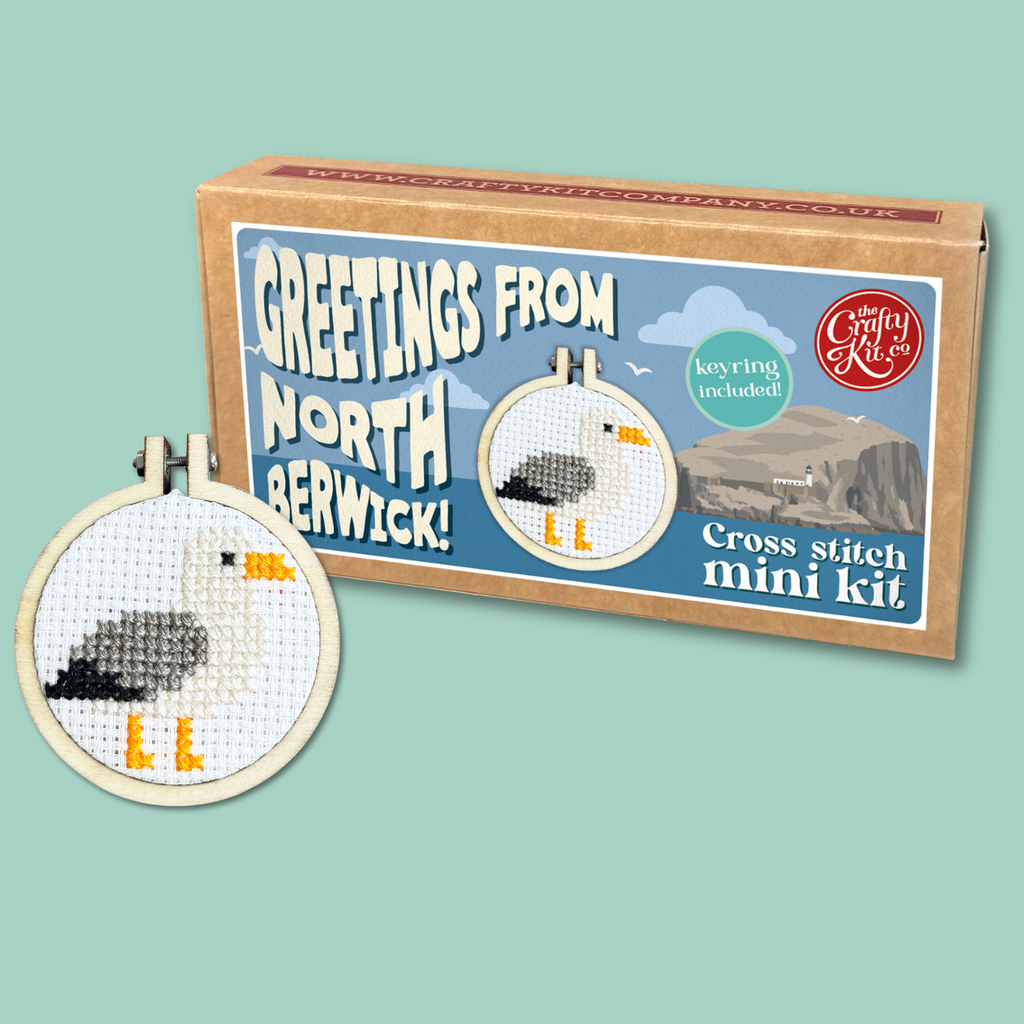 Greetings From North Berwick! Mini Matchbox Cross Stitch Kit