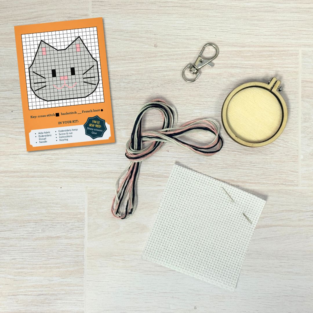 You're the Cats Whiskers! Mini Matchbox Cross Stitch Kit