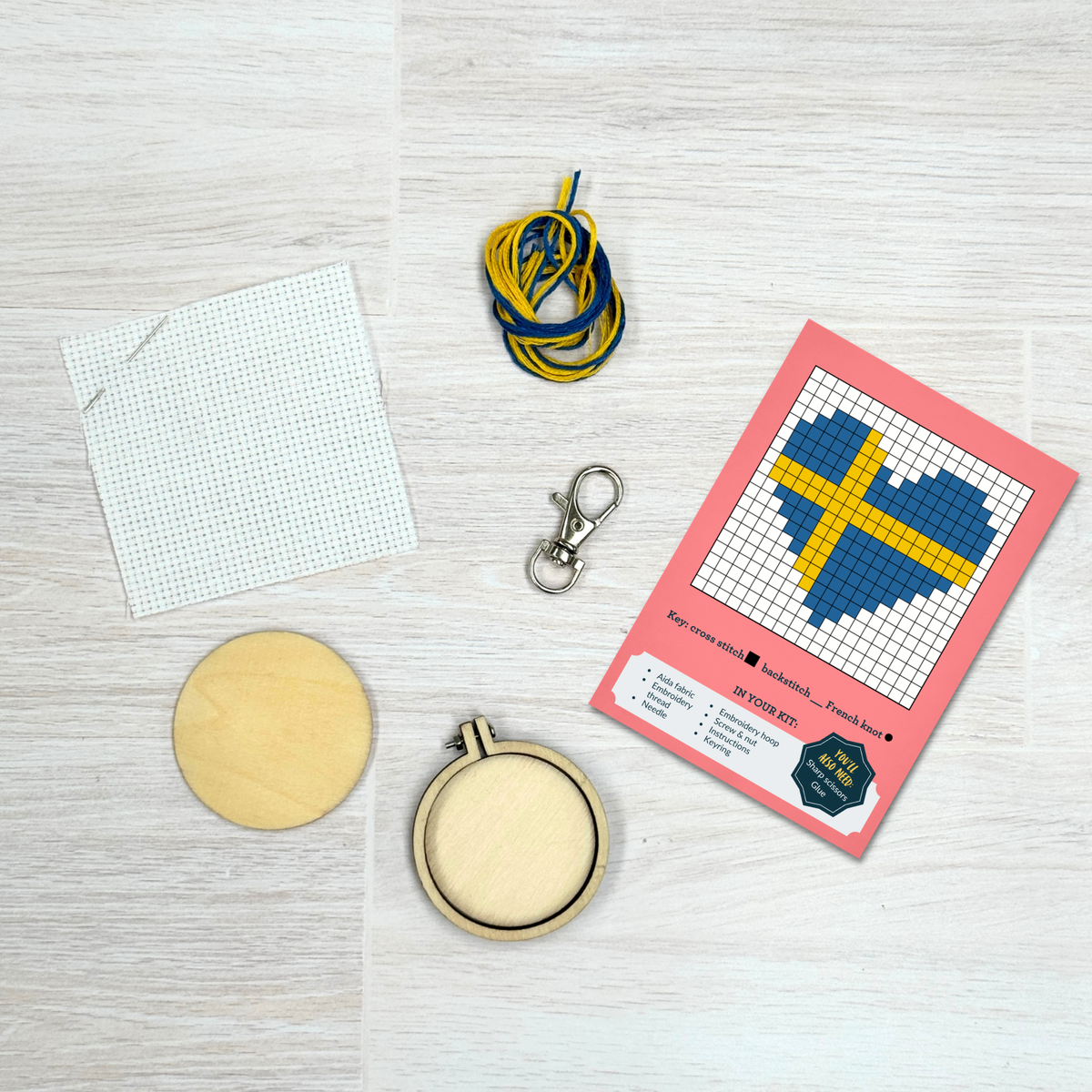 Hej There! Mini Matchbox Cross Stitch Kit