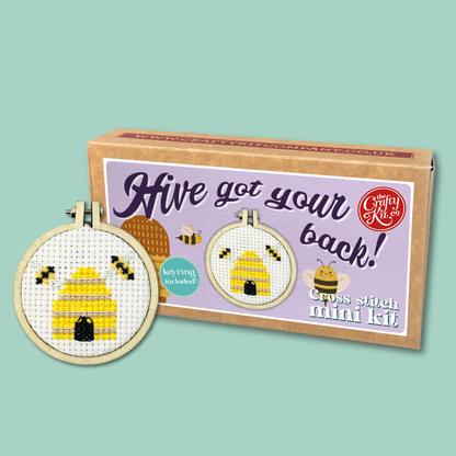 Hive Got Your Back! Mini Matchbox Cross Stitch Kit