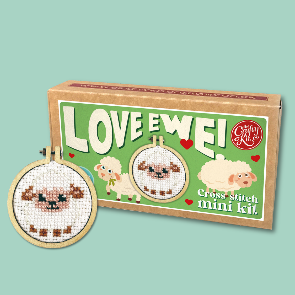 Love Ewe! Mini Matchbox Cross Stitch Kit