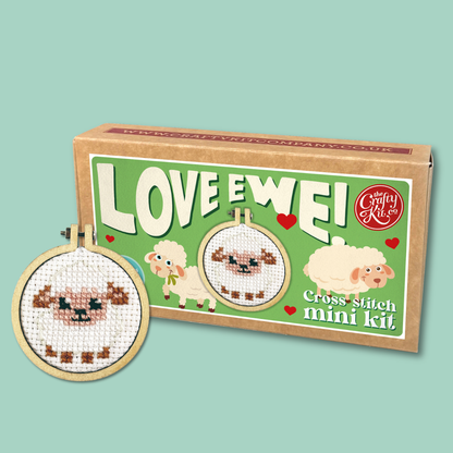 Love Ewe! Mini Matchbox Cross Stitch Kit