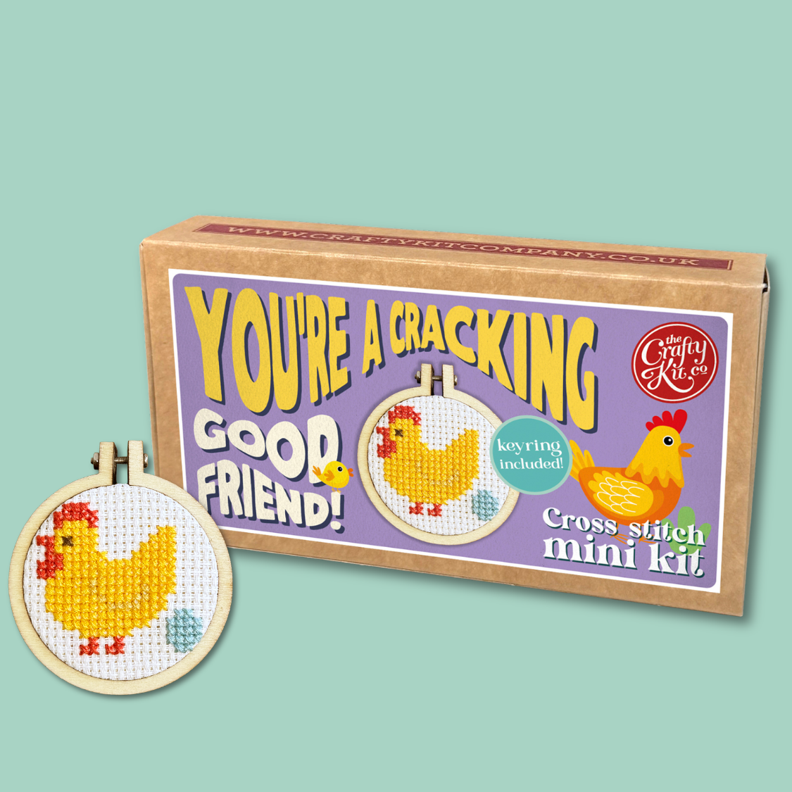 You're a Cracking Good Friend! Mini Matchbox Cross Stitch Kit