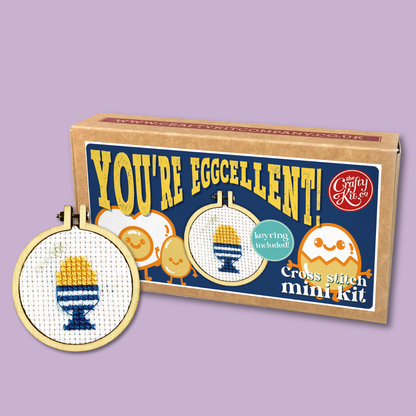 You're Eggcellent! Mini Matchbox Cross Stitch Kit