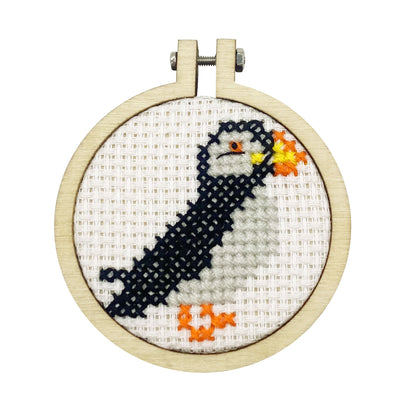 I Puffin Love Berwick-Upon-Tweed! Mini Matchbox Cross Stitch Kit