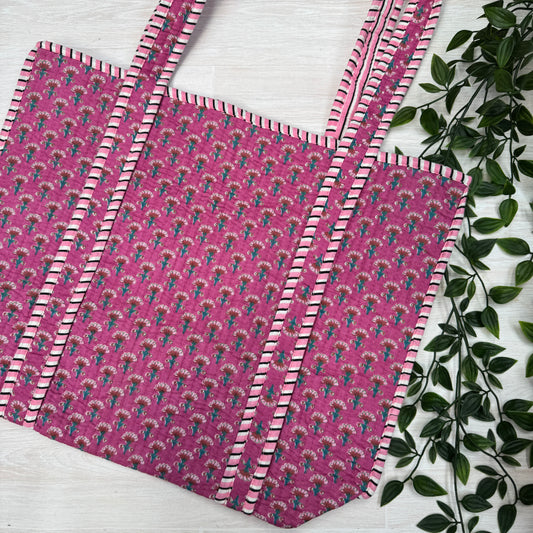 Small Reversible Quilted Tote Bag (pattern E)