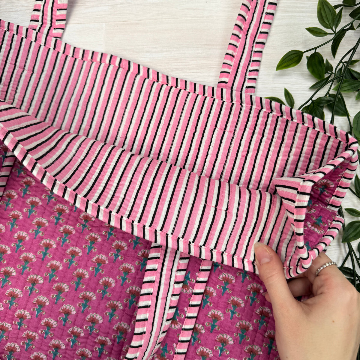 Small Reversible Quilted Tote Bag (pattern E)