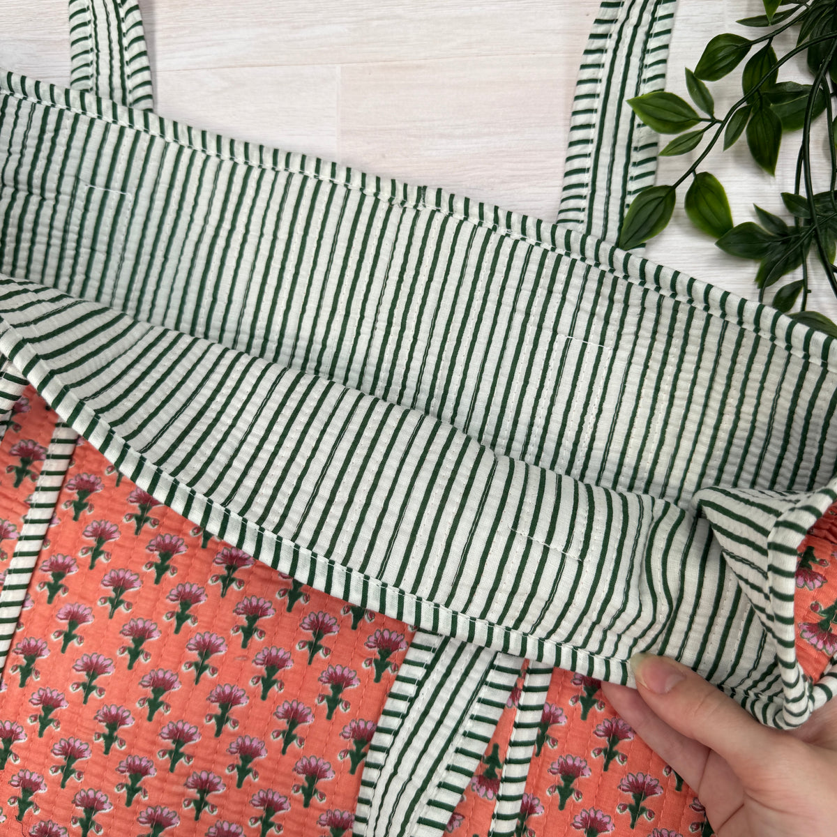Small Reversible Quilted Tote Bag (pattern G)