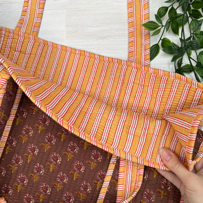 Small Reversible Quilted Tote Bag (pattern i)