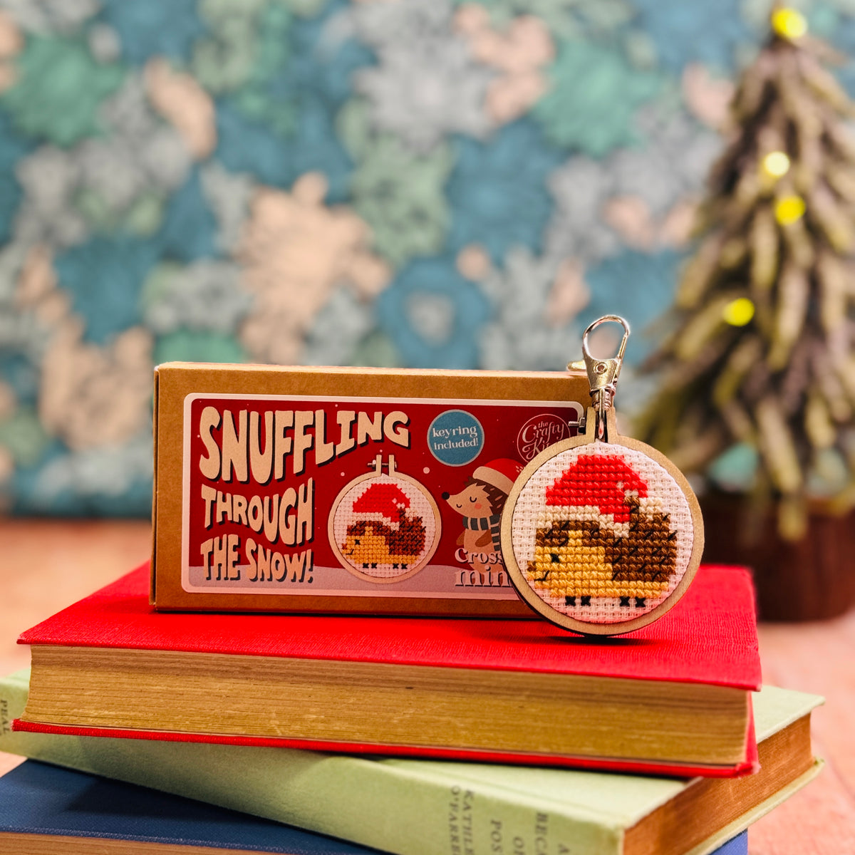 Snuffling Through the Snow! Mini Matchbox Cross Stitch Kit