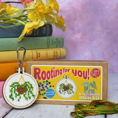 Rooting for You! Mini Matchbox Cross Stitch Kit