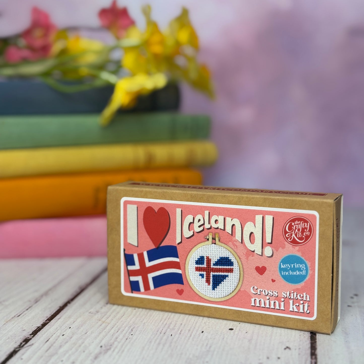 I Love Iceland! Mini Matchbox Cross Stitch Kit