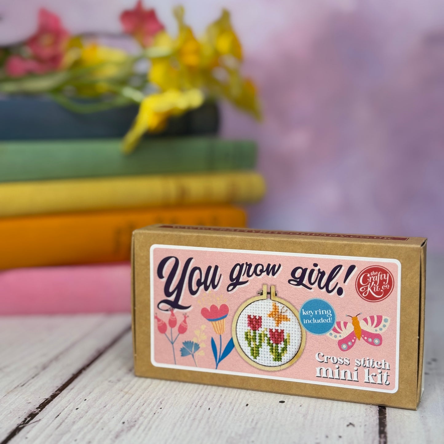 You Grow Girl! Mini Matchbox Cross Stitch Kit