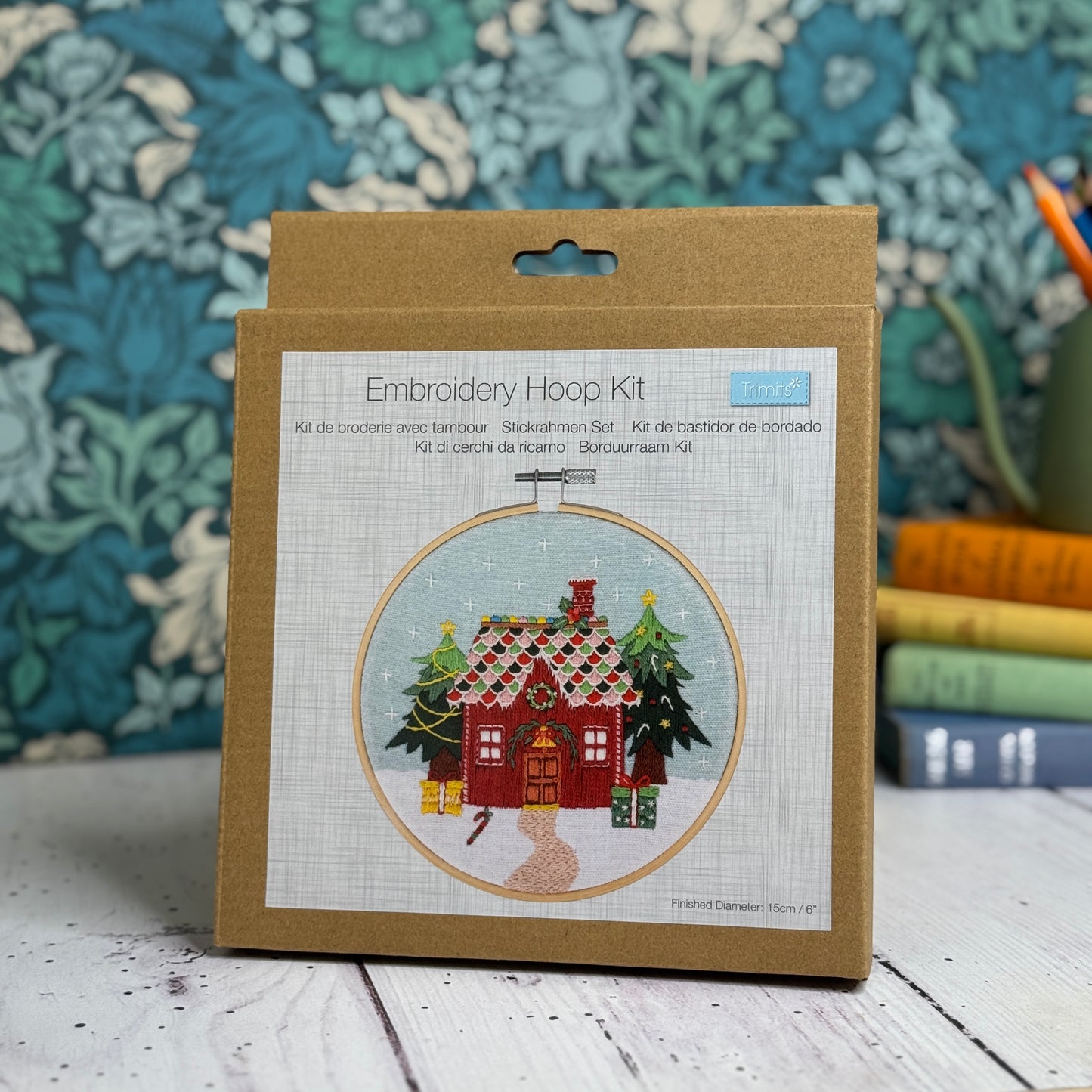Christmas Cottage Embroidery Hoop Craft Kit