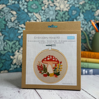 Trimits Woodland Toadstool Embroidery Hoop Craft Kit