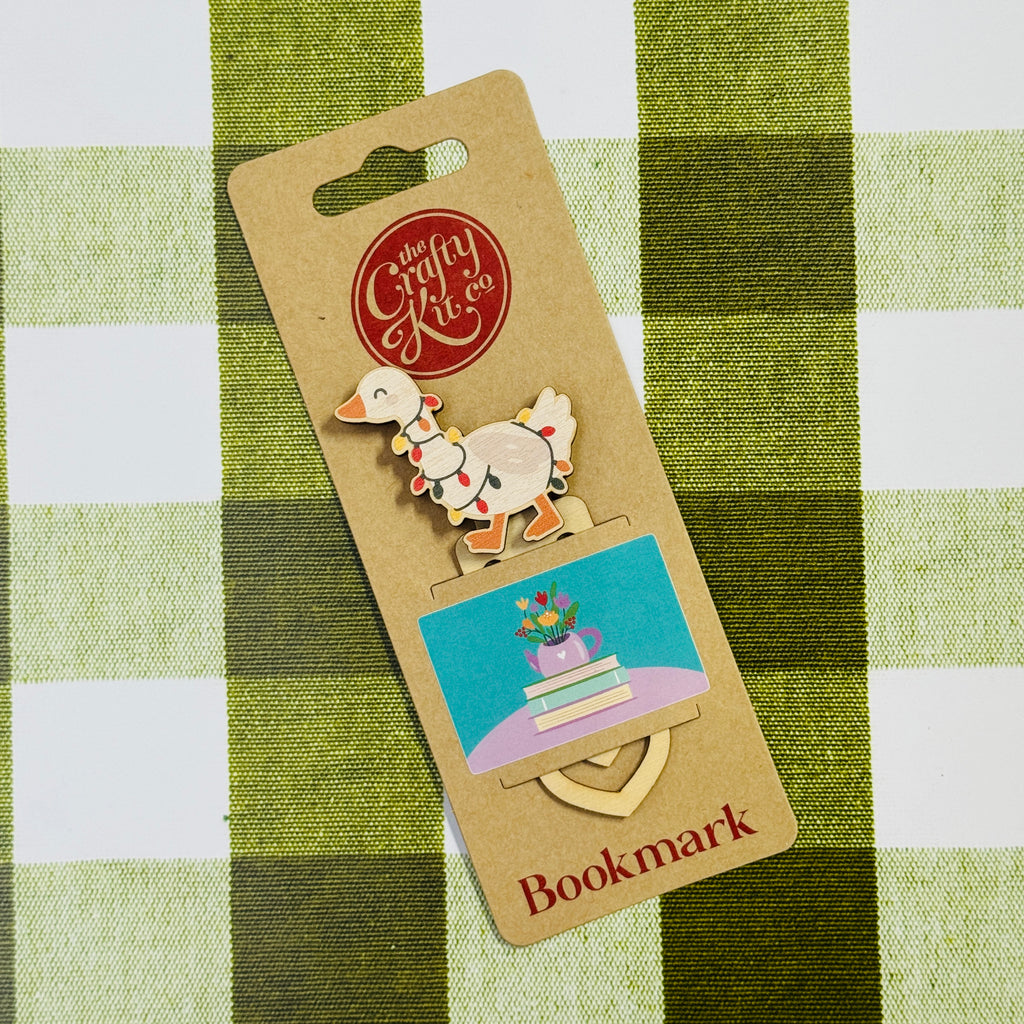 Festive Goose Wooden Bookmark