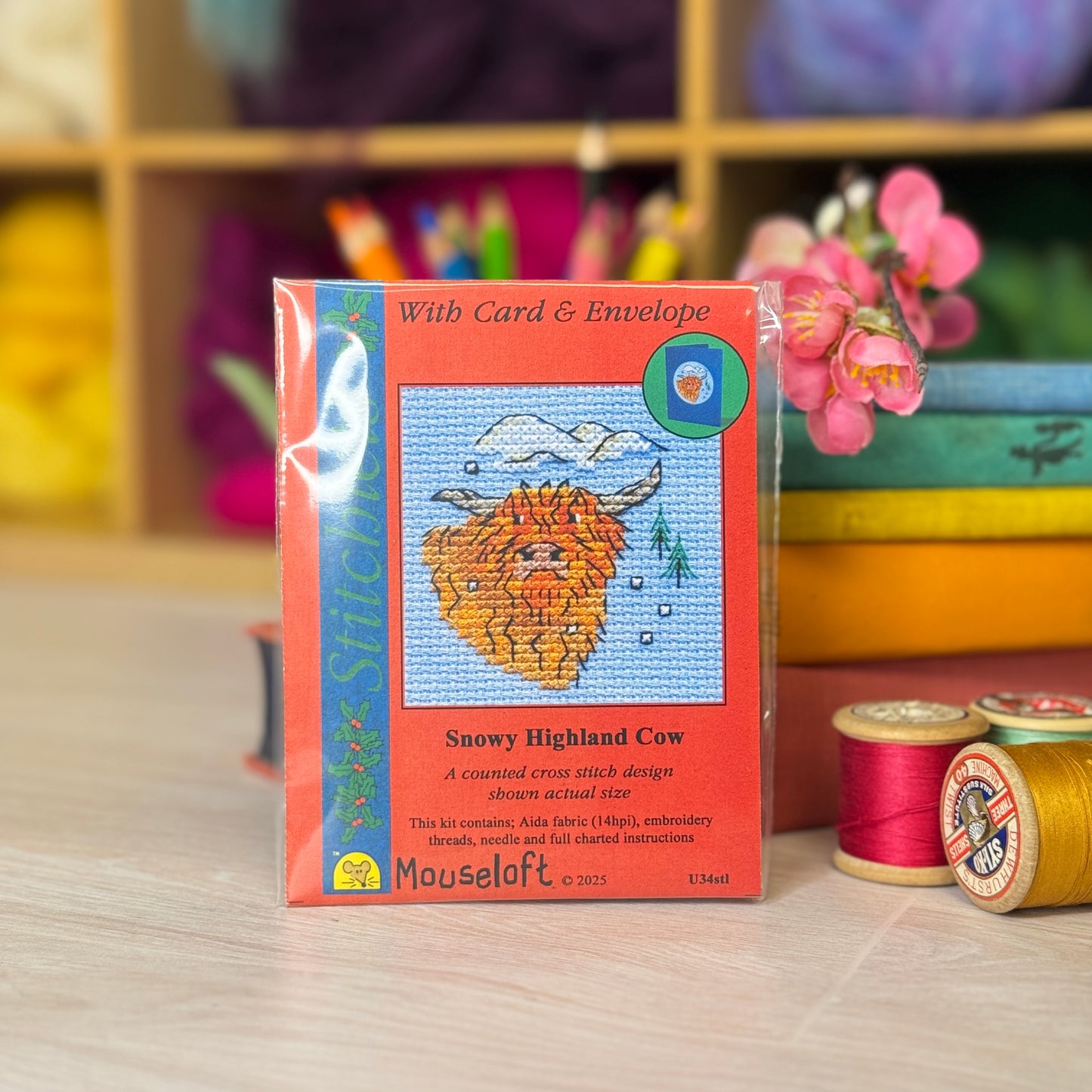 Christmas Mini Cross Stitch Kits (with card)