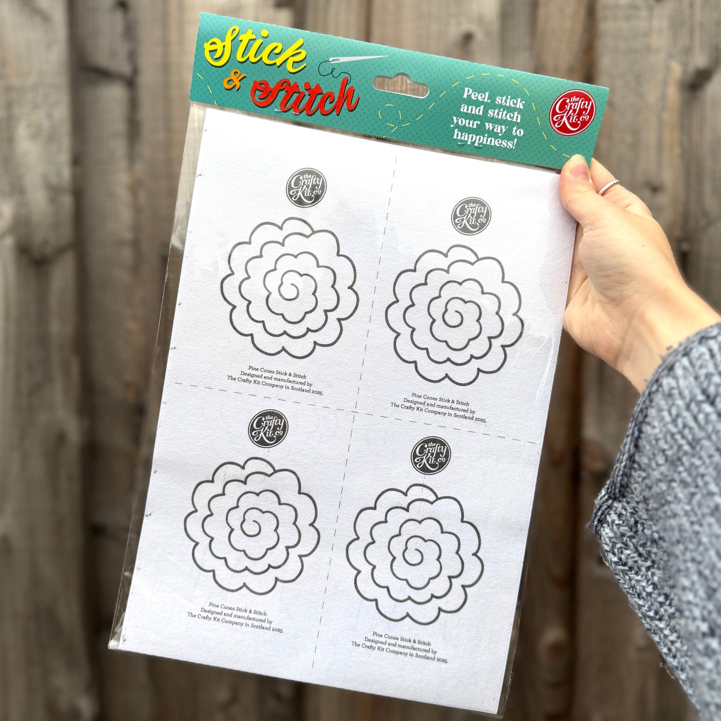 Pine Cones Stick & Stitch Sheet