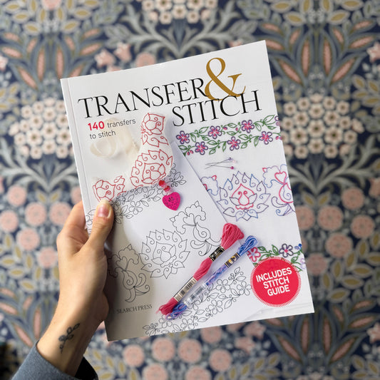 Transfer & Stitch Embroidery Pattern Book
