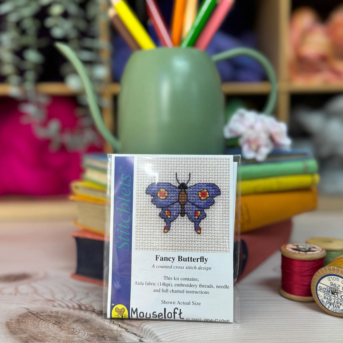 ML Stitchlets Fancy Butterfly Mini Cross Stitch Kit