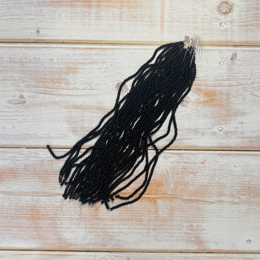 Black Round Glass Beads Pack (240g)