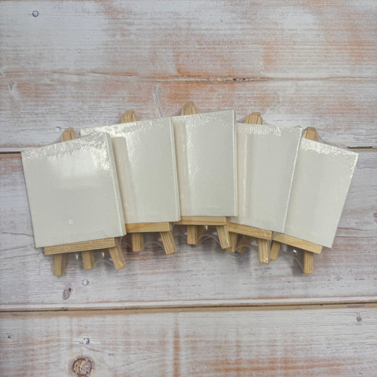 Mini Canvas & Easel - pack of 5
