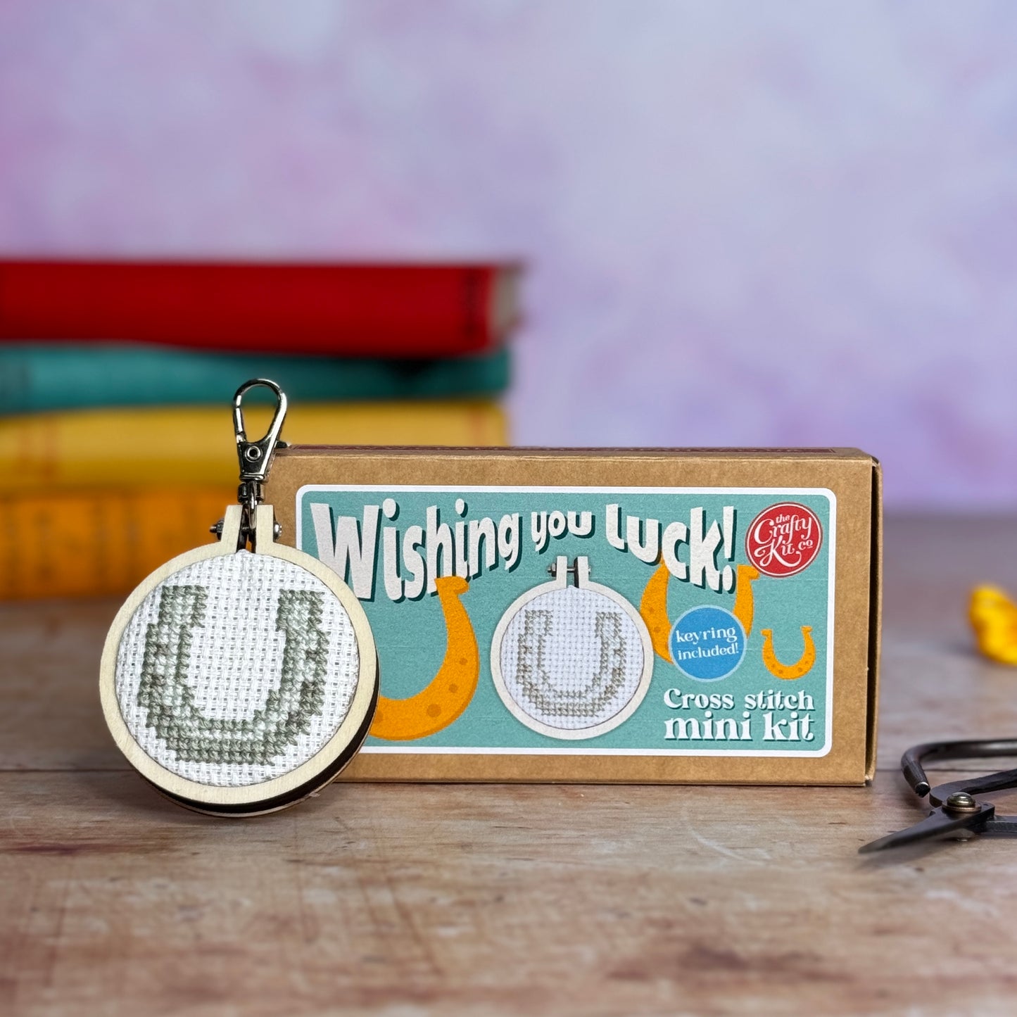 Wishing You Luck! Mini Matchbox Cross Stitch Kit
