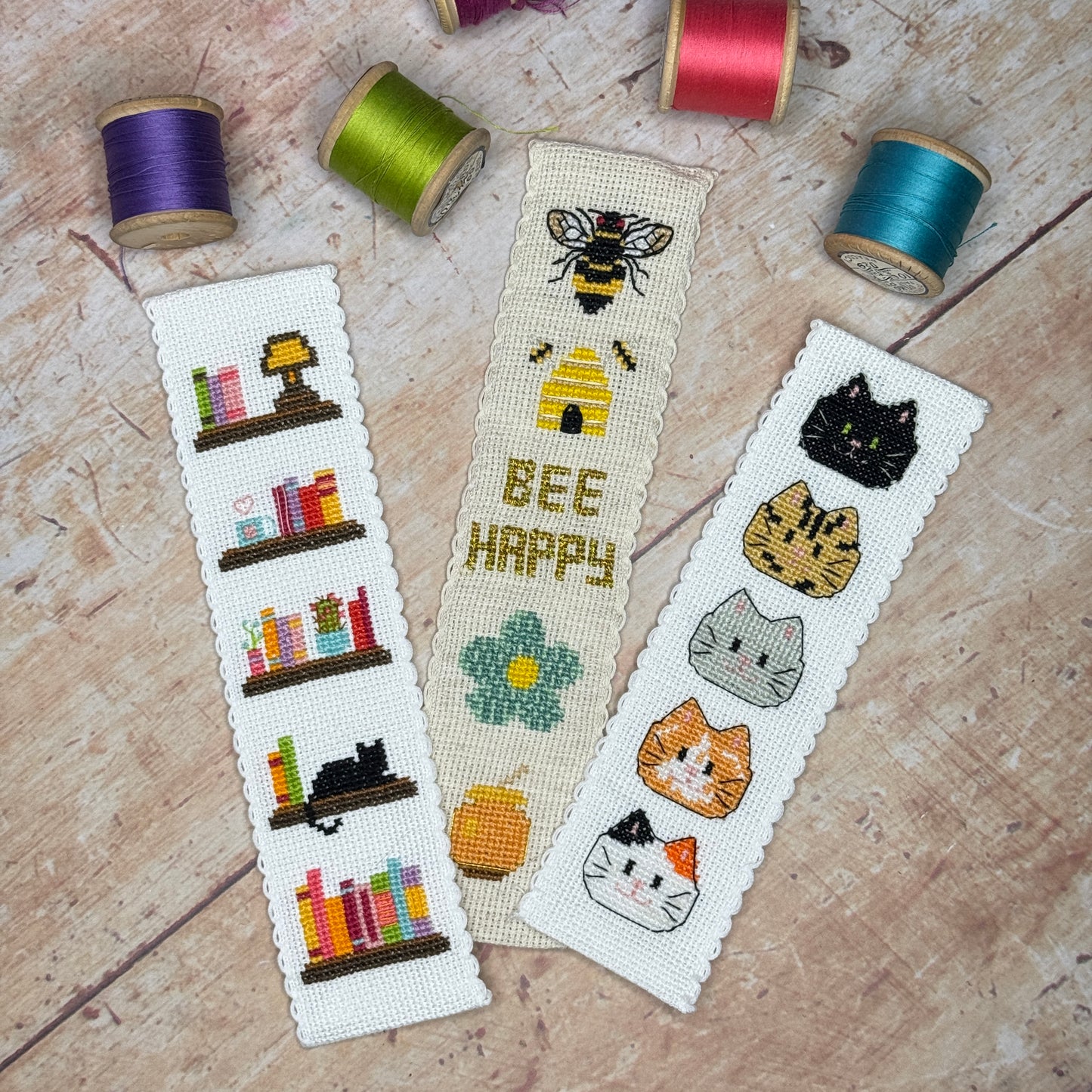 Honey Bee Cross Stitch Bookmark Kit