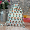 Small Indian Drawstring Cotton Bags